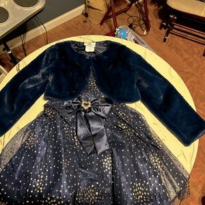 Formal git’s dress with soft bolero